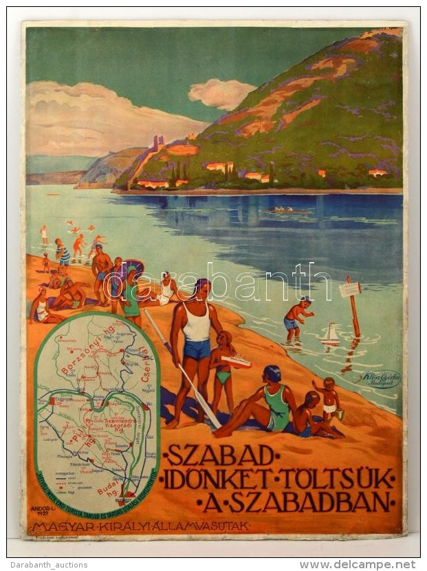 1929 Visegr&aacute;d, Budapest K&ouml;rny&eacute;ke, 'Szabad IdÅ‘nket T&ouml;lts&uuml;k A Szabadban' Magyar... - Autres & Non Classés