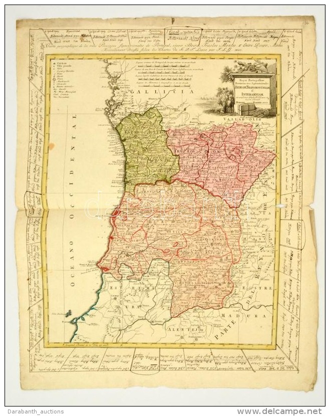 1800 H&aacute;rom Portug&aacute;l Tartom&aacute;ny T&eacute;rk&eacute;pe. Provincias Septentrionales De Portugal,... - Autres & Non Classés