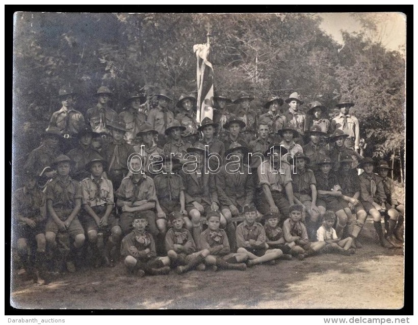 Cca 1920 Cserk&eacute;sz &ouml;rs Szombathelyen / Boy Scouts 12x9 Cm - Movimiento Scout