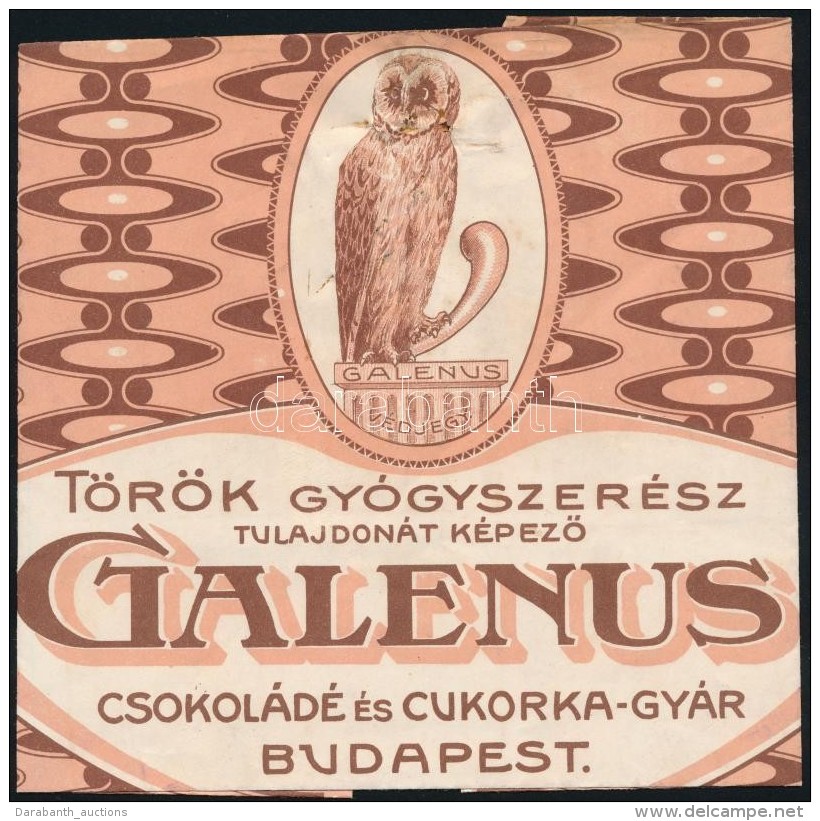 Cca 1910-1920 T&ouml;r&ouml;k Gy&oacute;gyszer&eacute;sz Tulajdon&aacute;t K&eacute;pezÅ‘ Galenus... - Advertising