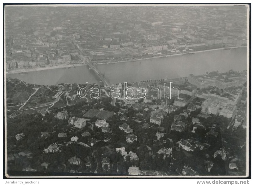 Cca 1930 Budapest, L&eacute;gi Fot&oacute; / Budapest Photo From The Air. 16x12 Cm - Otros & Sin Clasificación