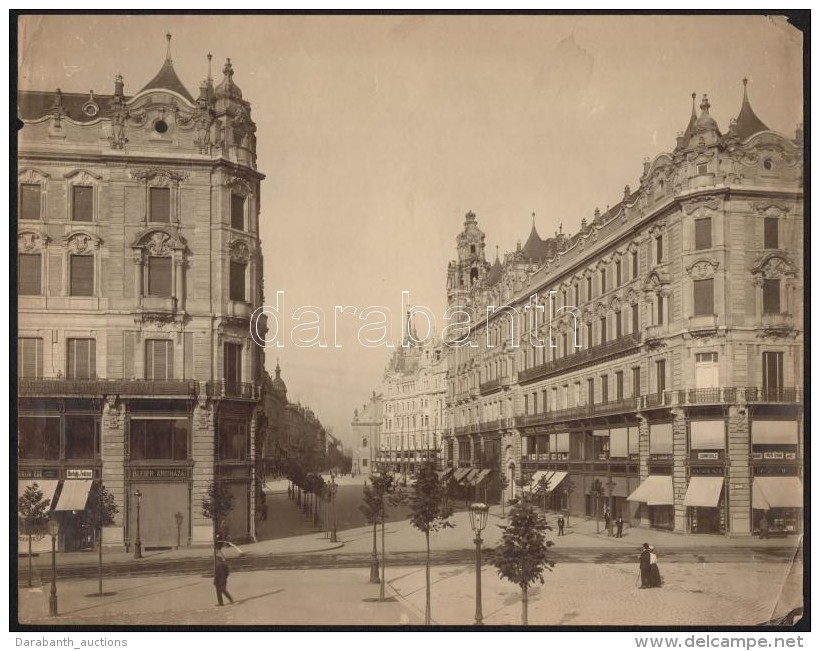 Cca 1900 Budapest, V. A Kossuth Lajos Utca Nagym&eacute;retÅ± Kem&eacute;nyh&aacute;t&uacute; Fot&oacute;.... - Otros & Sin Clasificación