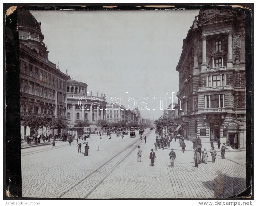 Cca 1900 Budapest, VI. Bajcsy Zsilinszky &uacute;t, Andr&aacute;ssy &uacute;t Sarka. Nagym&eacute;retÅ± ... - Otros & Sin Clasificación