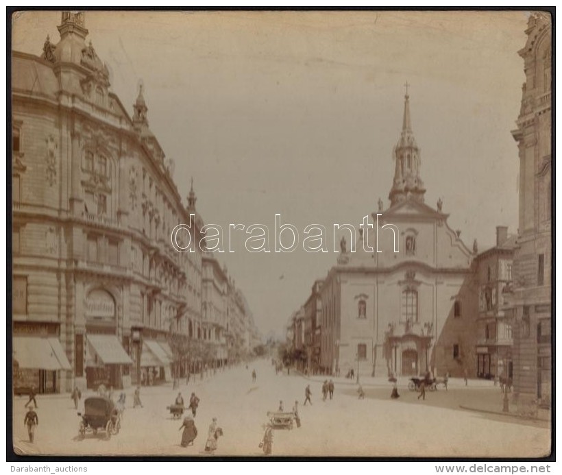 Cca 1900 Budapest, V. A Kossuth Lajos Utca Nagym&eacute;retÅ± Kem&eacute;nyh&aacute;t&uacute; Fot&oacute;.... - Autres & Non Classés