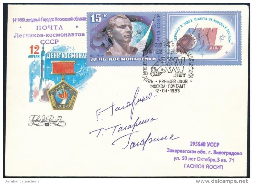 1986 Jurij Gagarin Csal&aacute;dtagjainak Al&aacute;&iacute;r&aacute;sai Eml&eacute;kbor&iacute;t&eacute;kon:... - Autres & Non Classés