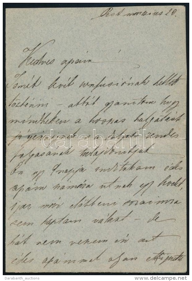 1886 Sz&eacute;ll Piroska (1865-1886), Arany J&aacute;nos Unok&aacute;j&aacute;nak Levele Apj&aacute;nak,... - Non Classés