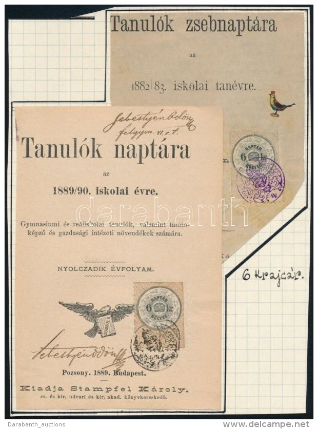 1882,89 Napt&aacute;rb&eacute;lyegek Kiv&aacute;g&aacute;sokon / Calendar Stamps On Cut-outs - Sin Clasificación