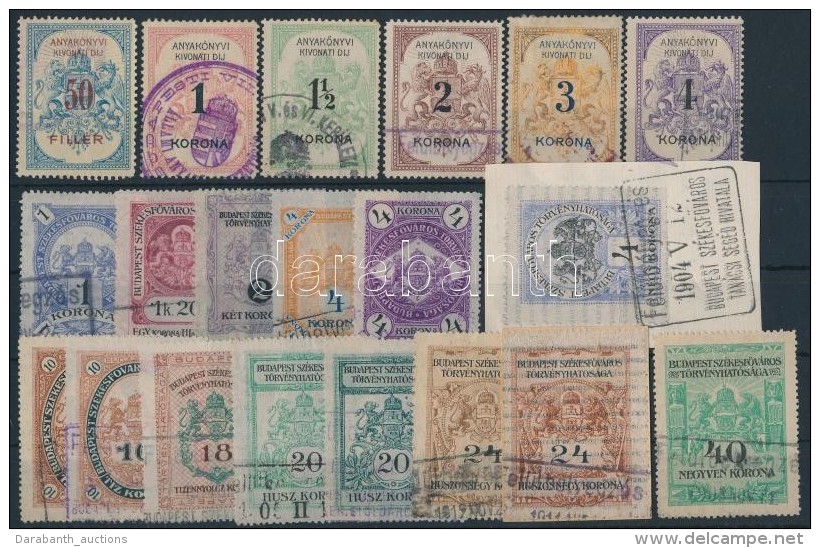 1898-1904 20 Db Okm&aacute;nyb&eacute;lyeg (kb 155.000) / 20 Budapest Municipality Document Stamps - Non Classés