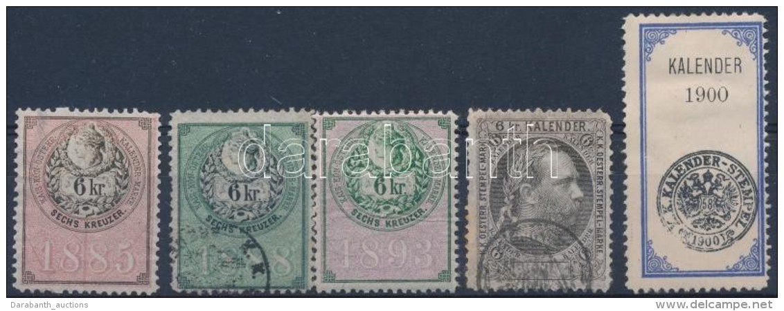 * O 1885-1900 5 Db Osztr&aacute;k Napt&aacute;rb&eacute;lyeg / Austrian Calendar Stamps. - Sin Clasificación