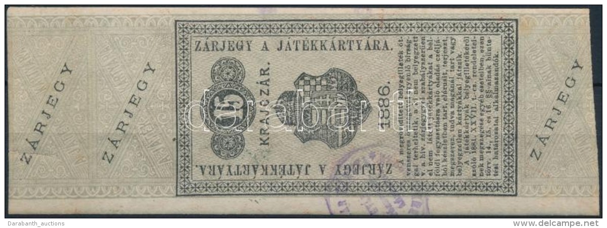 1986 15kr K&aacute;rtyajegy, K&aacute;rtya-z&aacute;rjegy (Hodobay 4.) / 15kr Card Tax-stamp - Sin Clasificación