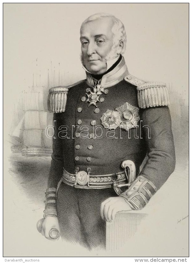 1855 Sir Charles James Napier, GCB (1782-1853) Angol T&aacute;bornok, Korm&aacute;nyz&oacute; Nagym&eacute;retÅ±... - Estampes & Gravures