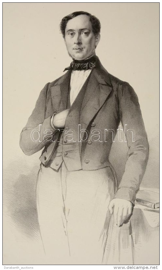 1853 Juan Donoso Cort&eacute;s, Marqu&eacute;s De Valdegamas (1809-1853) Spanyol &aacute;llamf&eacute;rfi,... - Estampes & Gravures
