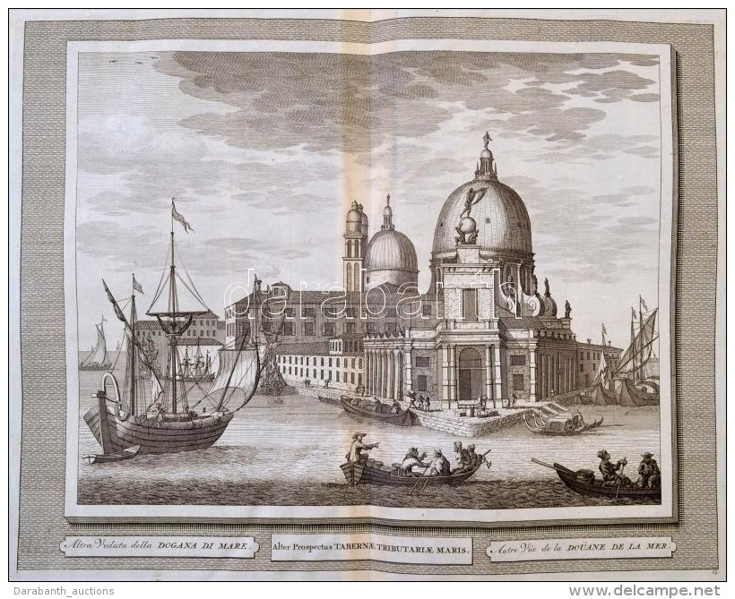 Cca 1715-1750 Domenico Lovisa (1690 K.-1750 K.): Veduta Della Dogana Mare, A Nagy D&oacute;zse Palota,... - Prenten & Gravure