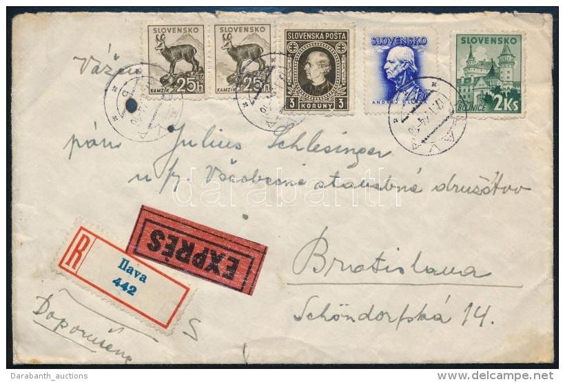 1944 Aj&aacute;nlott Expressz Lev&eacute;l / Registered Express Cover - Autres & Non Classés