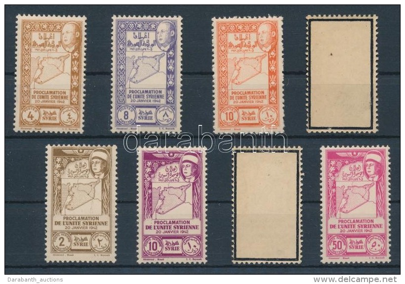 ** 1943 Mi 475-482 Fel&uuml;lnyomat A H&aacute;toldalon / Surcharge On The Backside - Autres & Non Classés