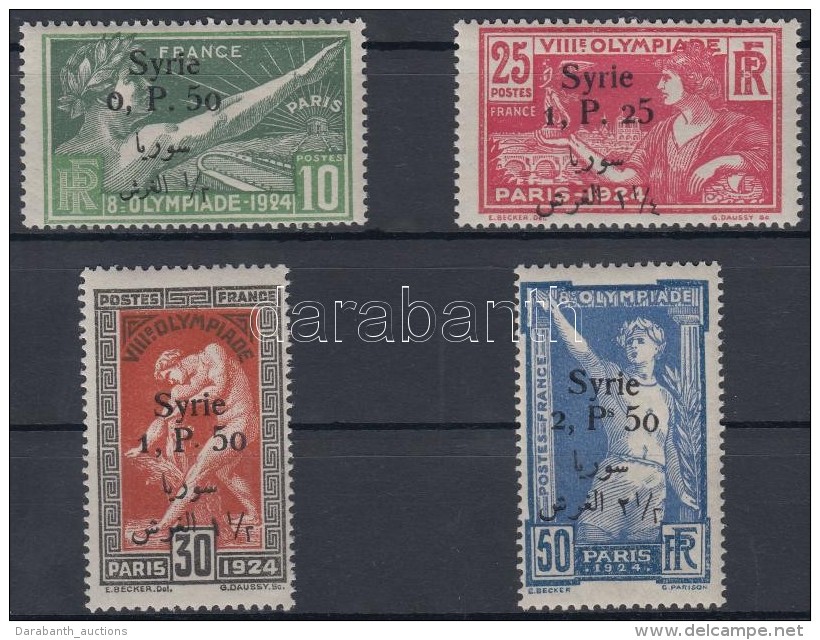 ** 1924 P&aacute;rizsi Olimpiai J&aacute;t&eacute;kok Sor Fel&uuml;lnyom&aacute;ssal Mi 254-257 - Otros & Sin Clasificación