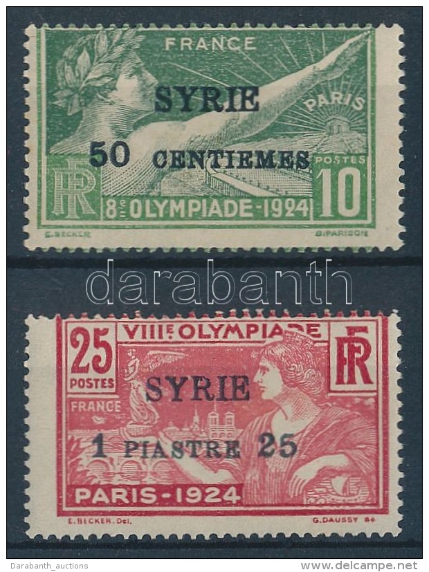 * 1924 Ny&aacute;ri Olimpia: P&aacute;rizs (I.) Fel&uuml;lnyom&aacute;ssal / Summer Olympics (I.) With Overprint Mi... - Otros & Sin Clasificación