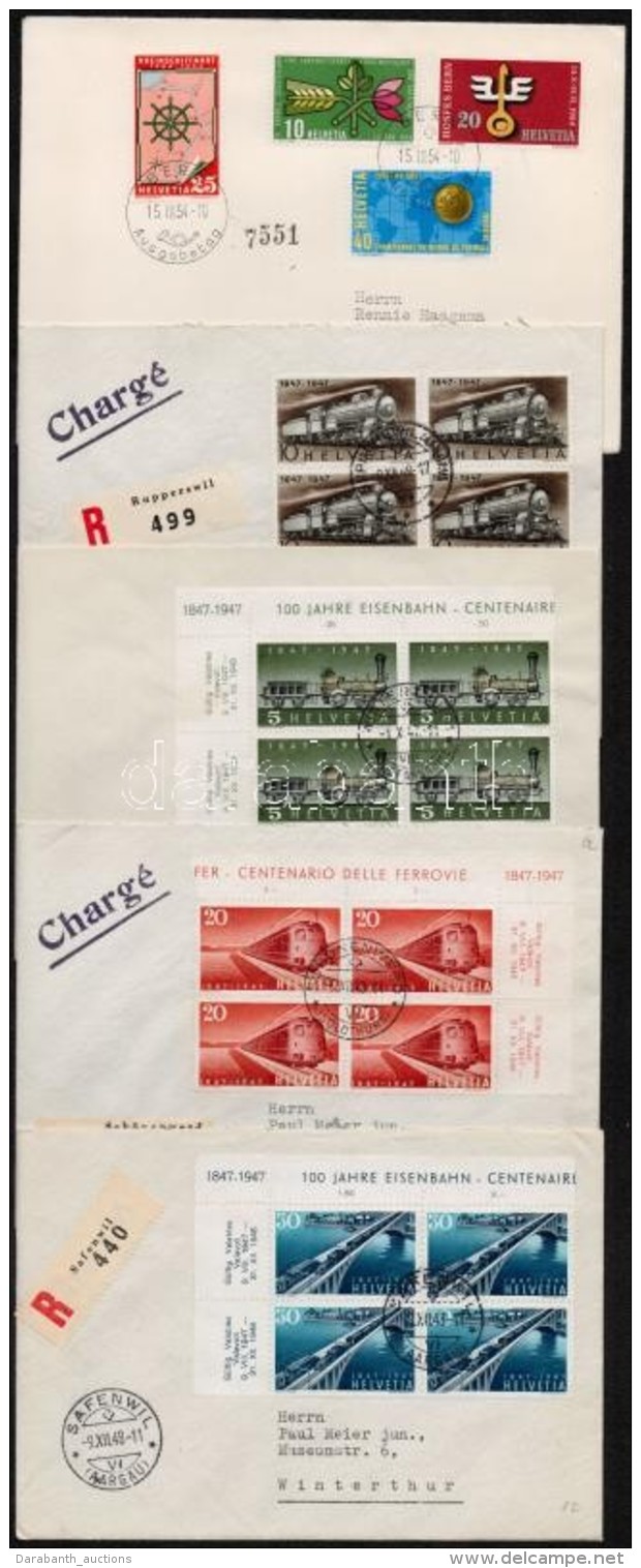 1948 - 1954 5 Db FDC/ Lev&eacute;l/ 5 Covers/ FDC - Andere & Zonder Classificatie