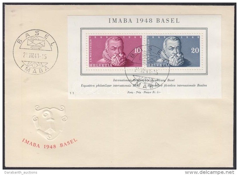 1948 IMABA Blokk FDC - Otros & Sin Clasificación