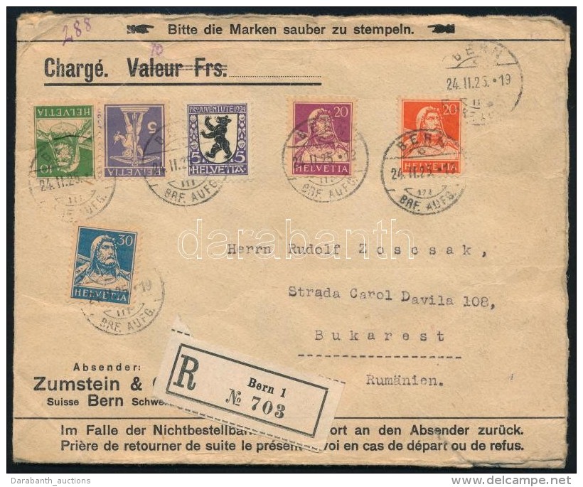 1925 Aj&aacute;nlott Lev&eacute;l Rom&aacute;ni&aacute;ba / Registered Cover To Romania - Autres & Non Classés