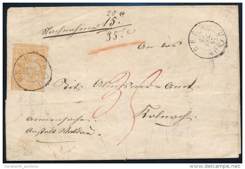 1857 Port&oacute;s Lev&eacute;l/ Cover With Postage Due - Other & Unclassified