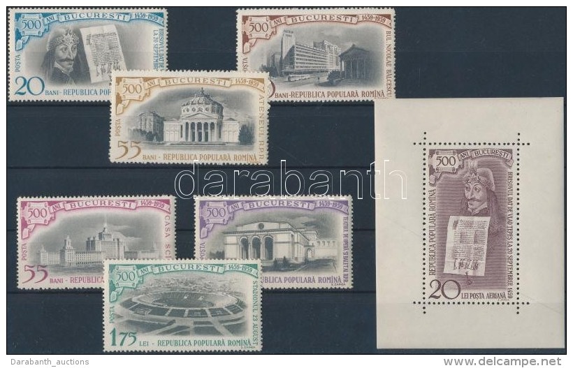 ** 1959 500 &eacute;ves Bukarest Sor Mi 1795-1800 + Blokk 44 - Other & Unclassified