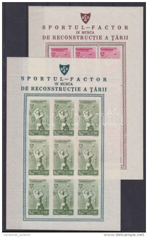 ** 1945 N&eacute;psport Mi 874-883 Fogazott + V&aacute;gott Kis&iacute;vsor (874 &iacute;vsz&eacute;len 3 Mm... - Autres & Non Classés