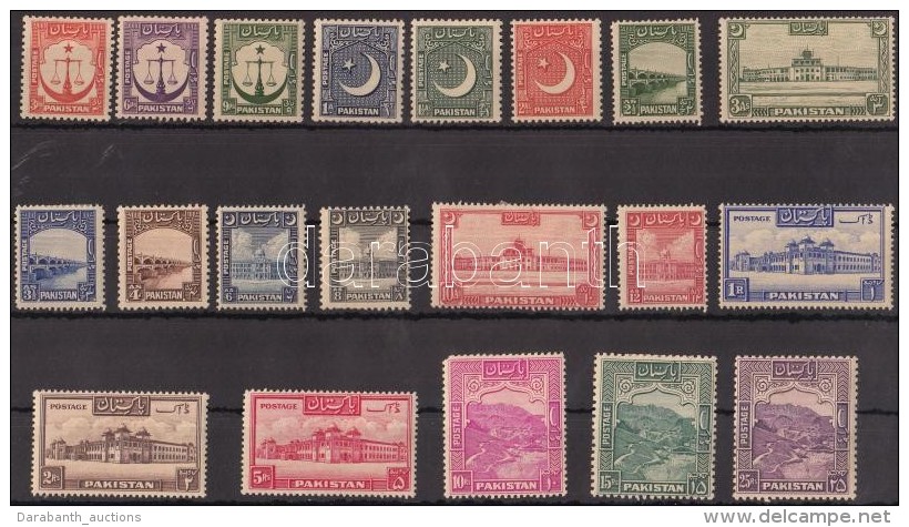 * 1948 Forgalmi Sor Vegyes Fogaz&aacute;ssal Mi 24-43 (Mi 41 Sarokfoghiba / Missing Corner Perf.) - Other & Unclassified