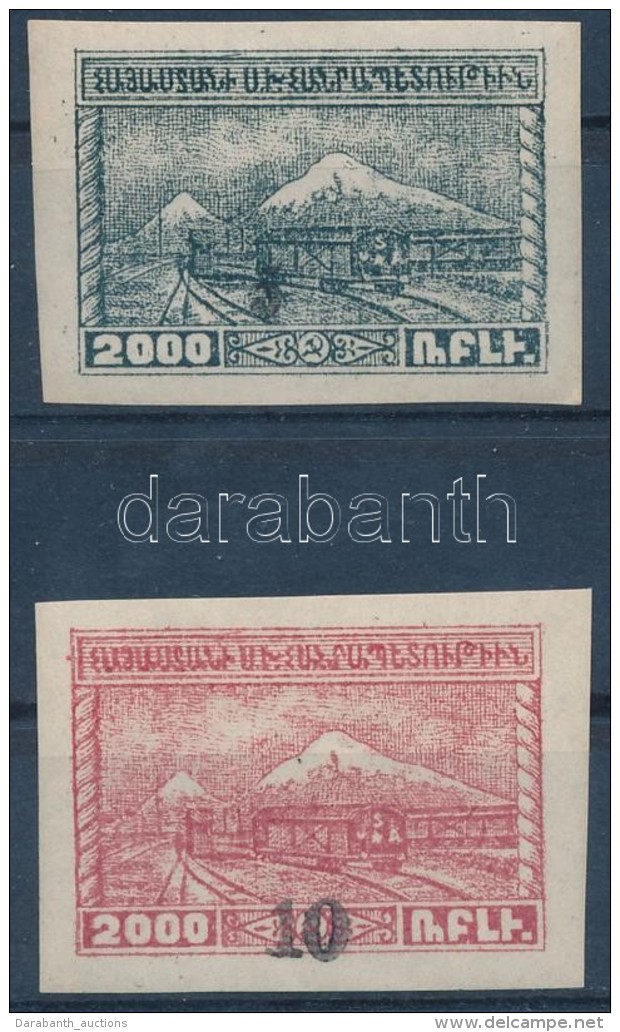 ** 1921 T&aacute;jak 2 &eacute;rt&eacute;k Fel&uuml;lnyom&aacute;ssal Mi 163-164 - Other & Unclassified