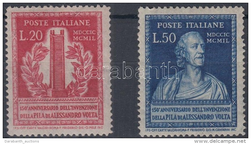 ** 1949 Alessandro Volta Sor Mi 784-785 - Otros & Sin Clasificación