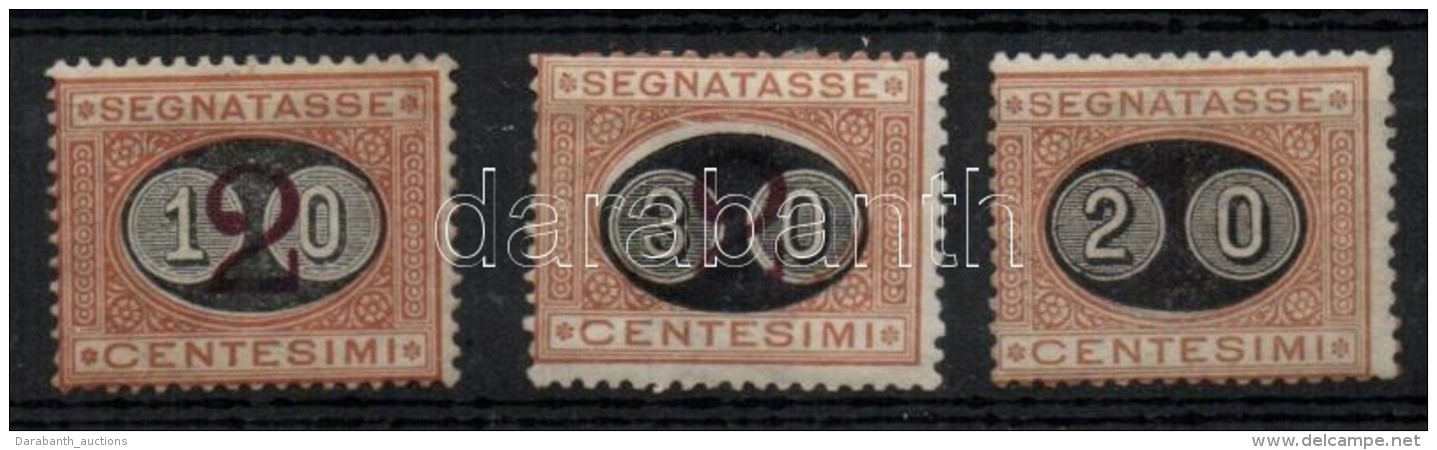 * 1890 Port&oacute; Fel&uuml;lnyomott Sor / Postage Due Overprinted Set Mi 15-17 - Otros & Sin Clasificación