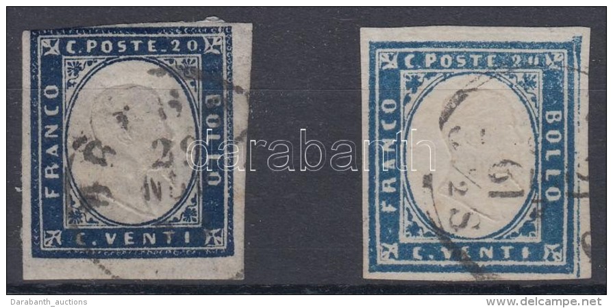 O Szard&iacute;nia 1855  Forgalmi Mi 12 A+b - Otros & Sin Clasificación