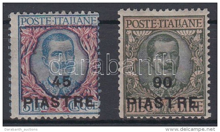 ** Olasz Posta Levant / Italian Post In Levant 1922 Mi 69-70 Certificate: Sorani - Autres & Non Classés