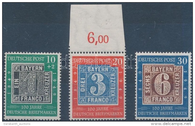 ** 1949 100 &eacute;ves A N&eacute;met B&eacute;lyeg Benne 20 Pf Lemezhib&aacute;val Mi 113-114 II + 115 - Otros & Sin Clasificación