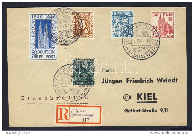 1948 K&ouml;lni D&oacute;m Mi 69-72 D&iacute;jkieg&eacute;sz&iacute;tett Aj&aacute;nlott FDC / With Additional... - Autres & Non Classés