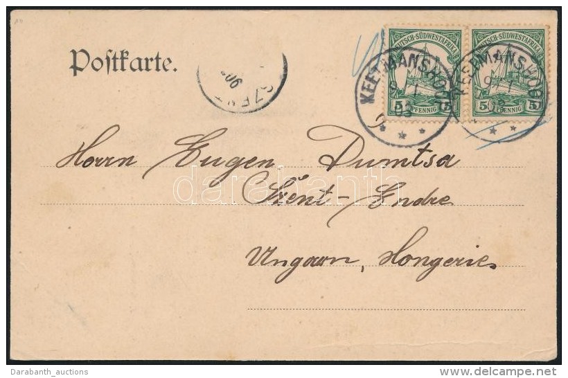 D&eacute;lnyugat-Afrika Southwest Africa 1903 K&eacute;peslap Szentendr&eacute;re / Postcard To Hungary - Autres & Non Classés