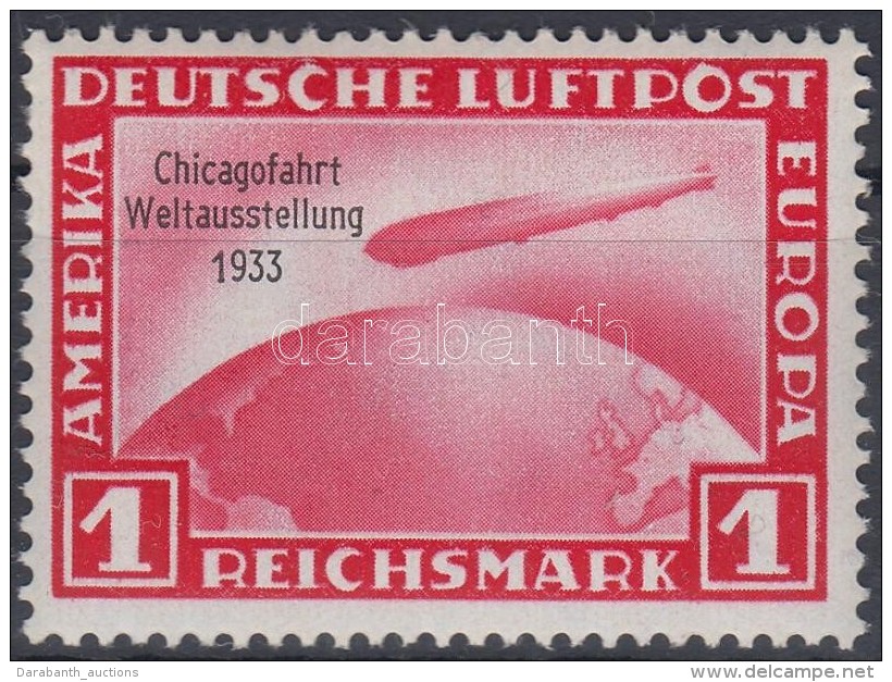 ** 1933 Chicagofahrt 1M Mi 496 (1 R&ouml;vid Fog Bal Oldalon / Short Perf On The Left) (Mi EUR 3.400.-) - Otros & Sin Clasificación