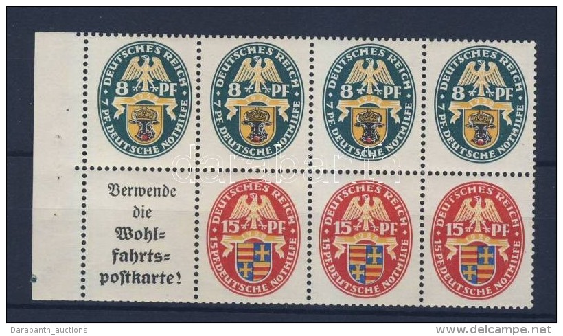 * 1928 Nothilfe B&eacute;lyegf&uuml;zetlap / Stampbooklet Sheet H-Blatt 64 (Mi 426-427) - Otros & Sin Clasificación