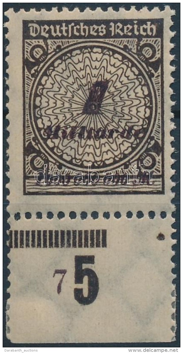 ** 1923 Mi 325 APb (Mi EUR 1400,-) &iacute;vsz&eacute;li B&eacute;lyeg, Az &iacute;vsz&eacute;len Falc / Margin... - Otros & Sin Clasificación