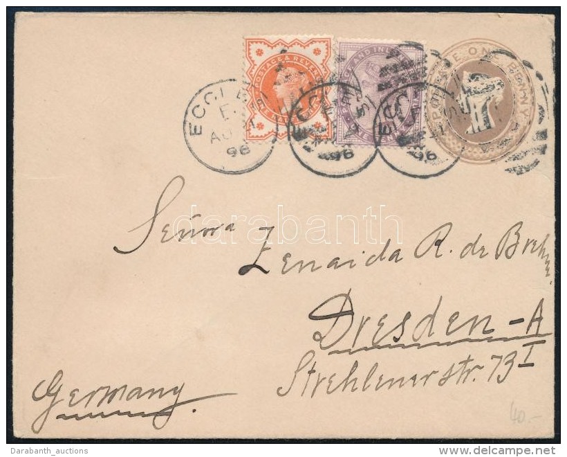 1896 D&iacute;jjegyes Lev&eacute;l D&iacute;jkieg&eacute;sz&iacute;t&eacute;ssel Drezd&aacute;ba / PS-cover With... - Autres & Non Classés