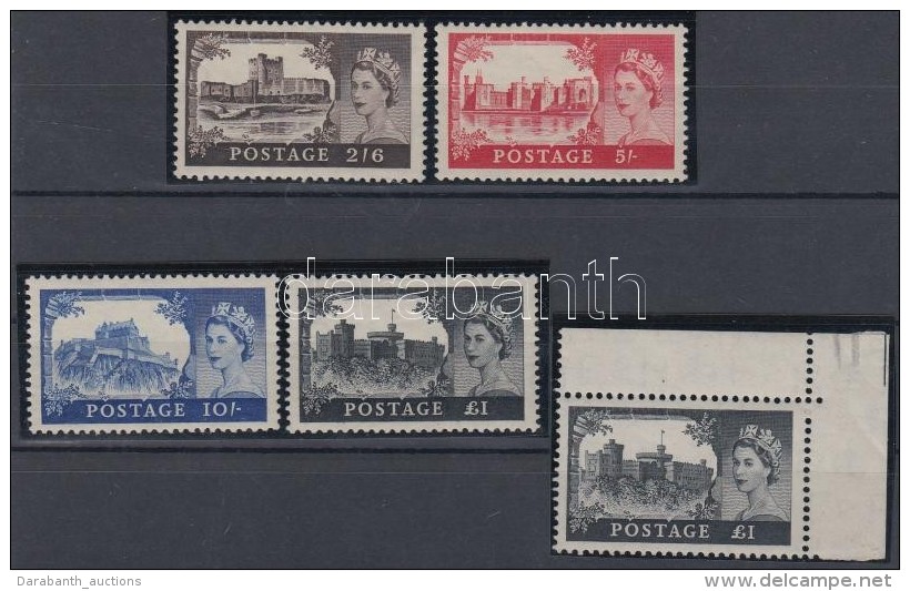 ** 1955/1958 Forgalmi: V&aacute;rak Sor / Definitive Set Mi 278 I-281 I + 281 II - Autres & Non Classés