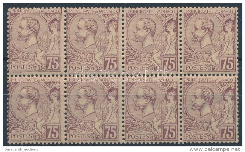 ** * 1891 Mi 19a Nyolcast&ouml;mb / Block Of 8 (2 &eacute;rt&eacute;k Falcos / 2 Stamp Hinged) (Mi EUR 420,-) - Otros & Sin Clasificación