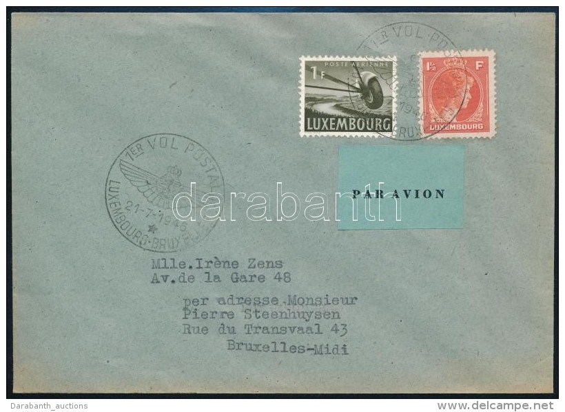 1946 L&eacute;gi Lev&eacute;l Belgiumba/ Airmail Cover To Belgium - Otros & Sin Clasificación