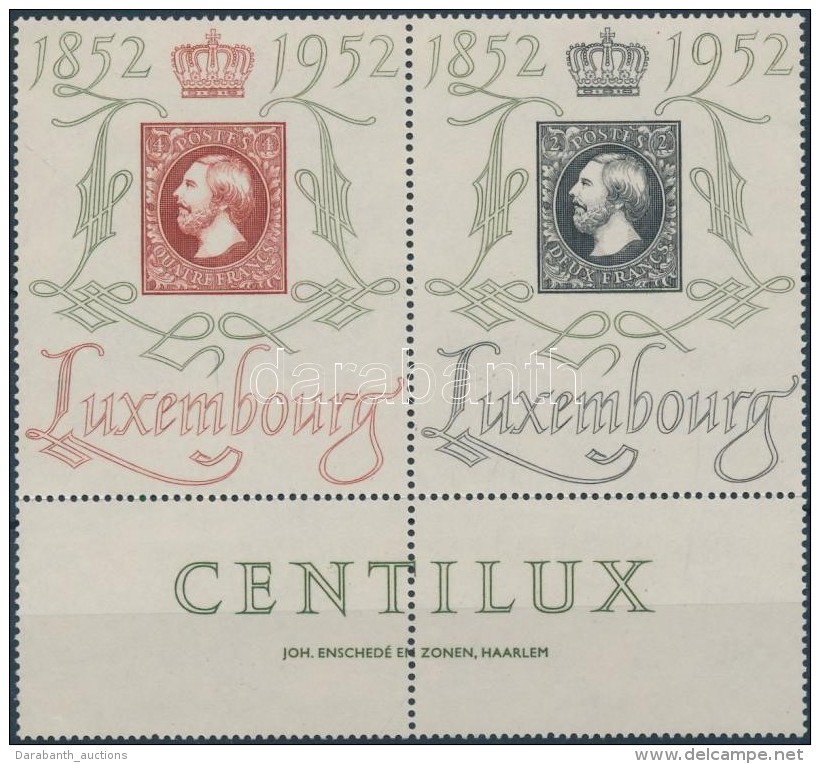 ** 1952 Nemzetk&ouml;zi B&eacute;lyegki&aacute;ll&iacute;t&aacute;s; 100 &eacute;ves A Luxemburg-i B&eacute;lyeg... - Other & Unclassified