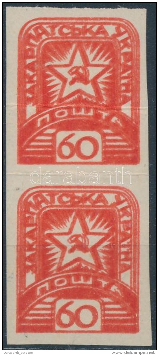 (*) 1945 Mi 84 Fogazatlan Pr&oacute;banyomat P&aacute;r KettÅ‘s Nyomattal / Imperforate Proof Pair With Double... - Otros & Sin Clasificación