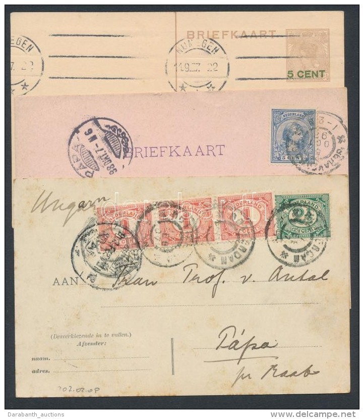 1898-1927 3 Db K&uuml;ldem&eacute;ny Magyarorsz&aacute;gra / 3 Postcards To Hungary - Autres & Non Classés
