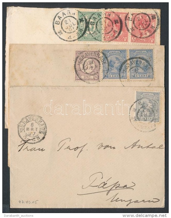 1897-1906 3 Db K&uuml;ldem&eacute;ny Magyarorsz&aacute;gra / 3 Covers To Hungary - Autres & Non Classés