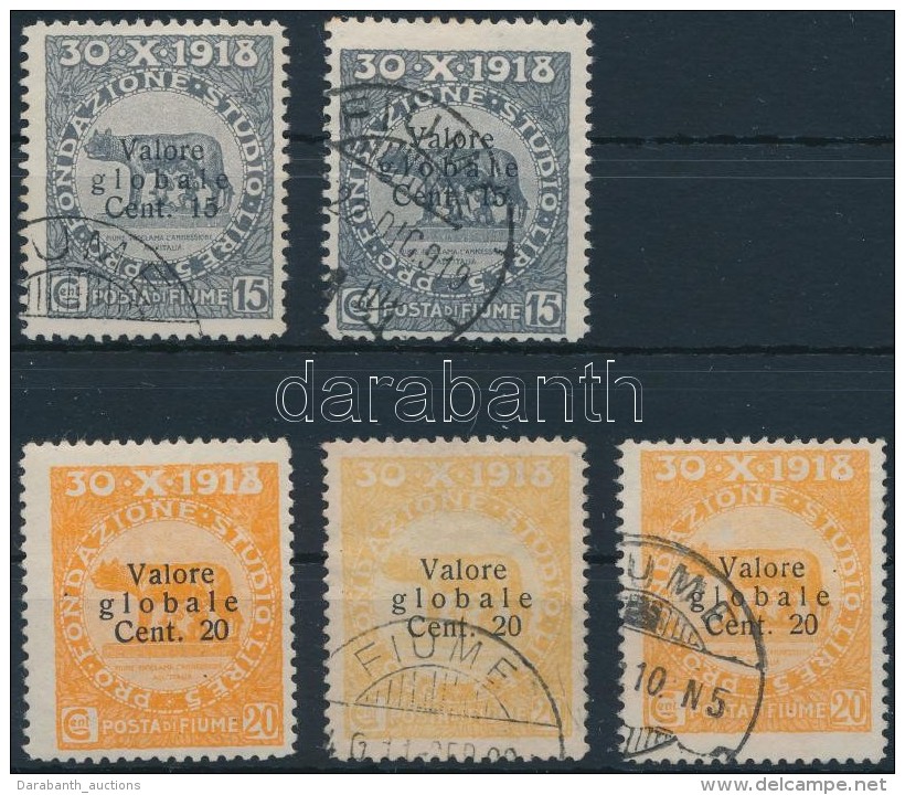 ** O 1919 Mi 76-77 Sz&iacute;nv&aacute;ltozatok / Colour Varieties - Other & Unclassified