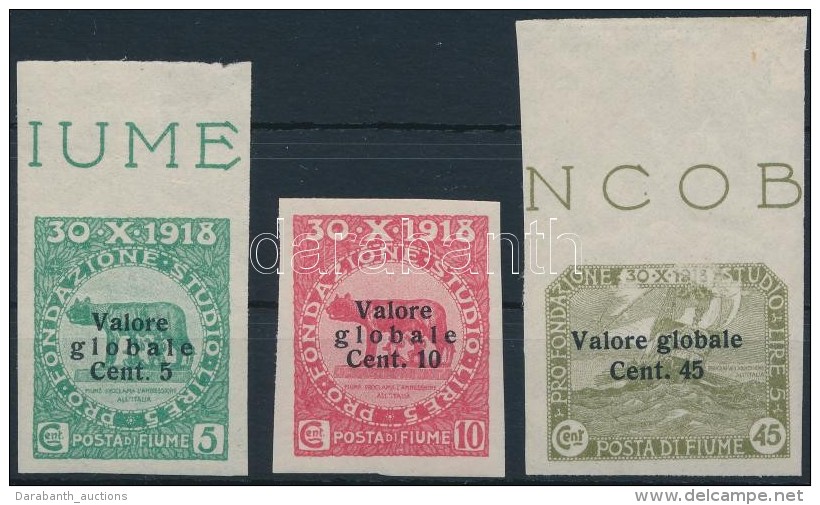 ** 1919 Mi 74, 75, 78 V&aacute;gottak / Imperforate Stamps (Mi EUR 190,-) (betapad&aacute;s / Gum Disturbance) - Otros & Sin Clasificación