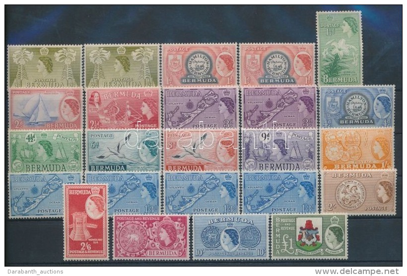 ** * 1953/1957 Forgalmi 2 Sor + Sz&iacute;nv&aacute;ltozatok Mi 130-147 + 153-154 (Mi 130 Egyik Falcos) /... - Otros & Sin Clasificación